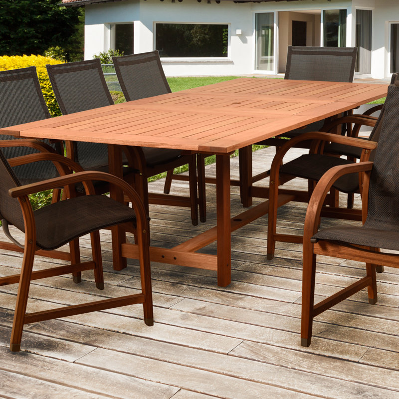 Darby Home Co Table De Salle A Manger Extensible En Bois Massif