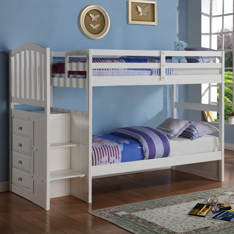 wayfair white bunk beds