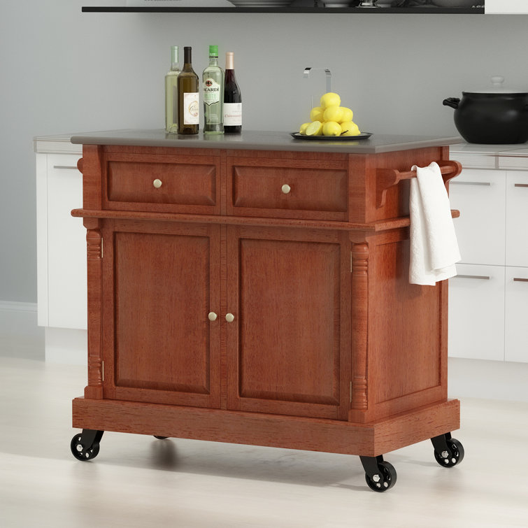 Canora Grey Meigs Furniture Kitchen Island With Butcher Block Top Wayfair