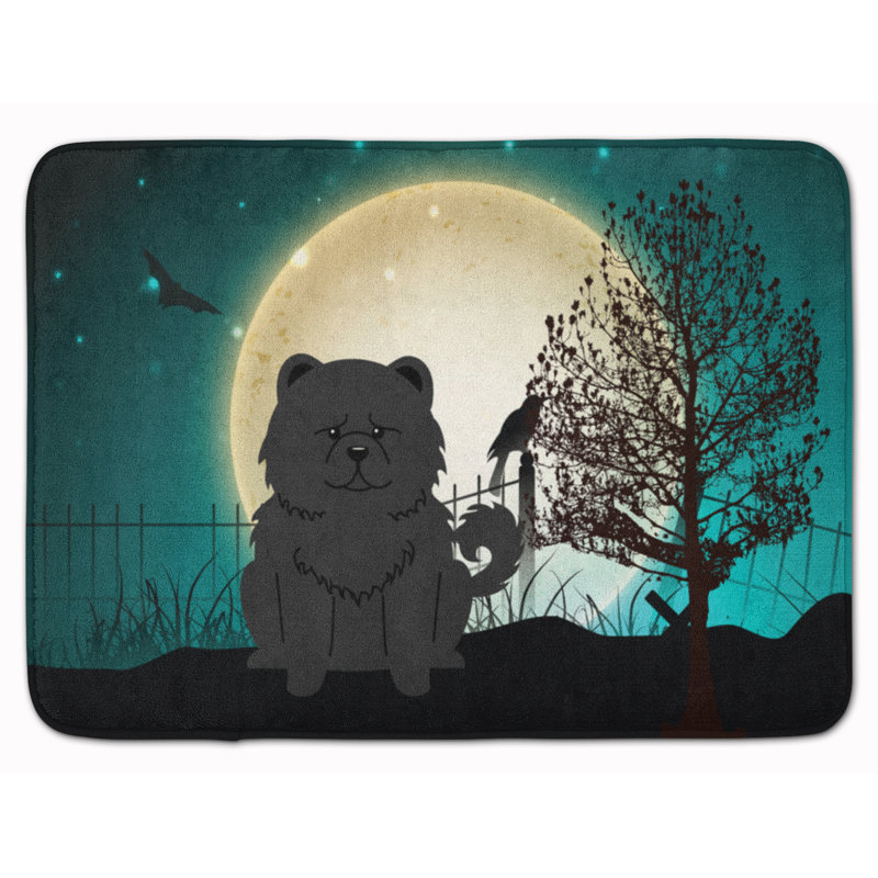 The Holiday Aisle Eila Scary Chow Chow Rectangle Microfiber Non Slip Bath Rug Wayfair
