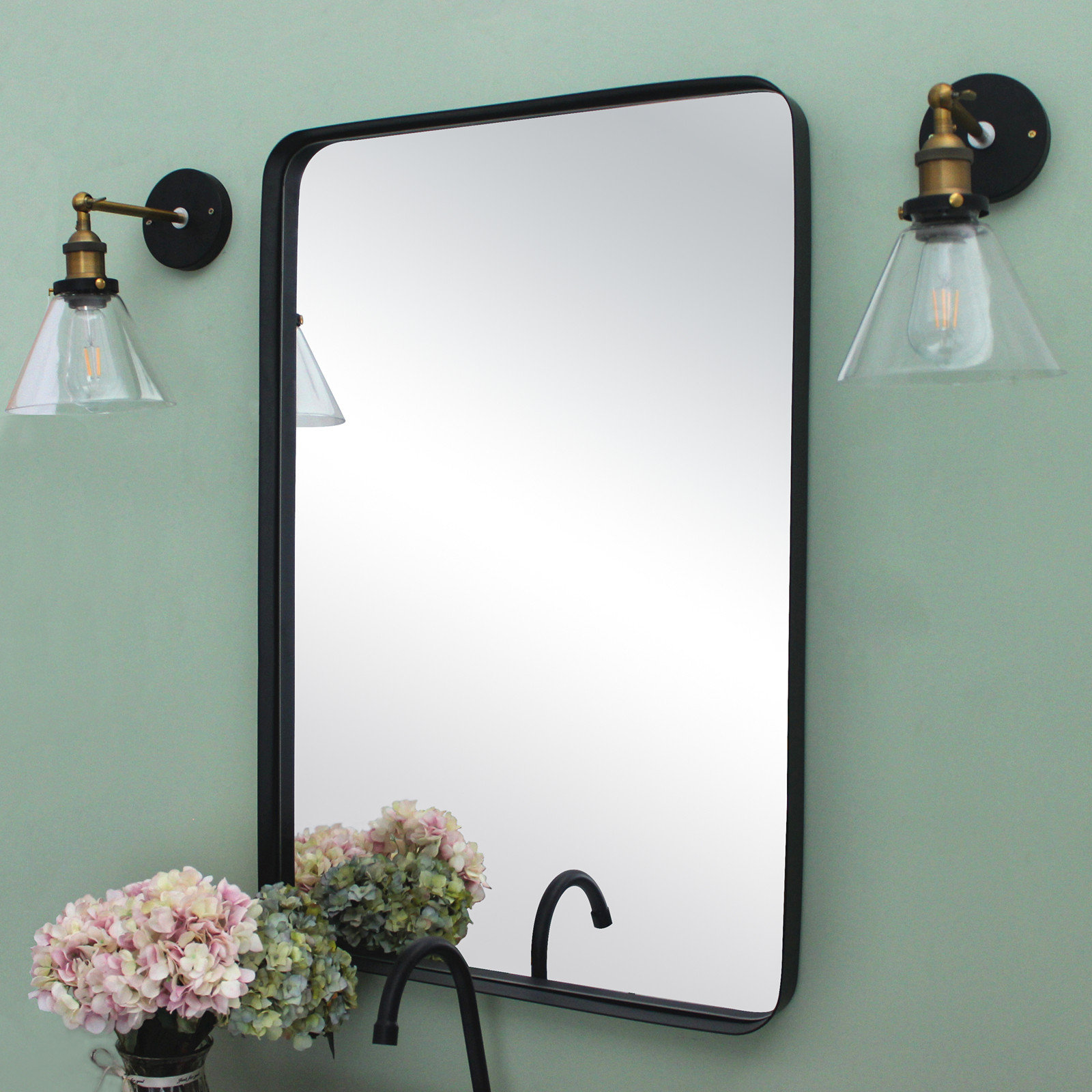 17 Stories Arthers Rectangle Metal Wall Mirror & Reviews Wayfair
