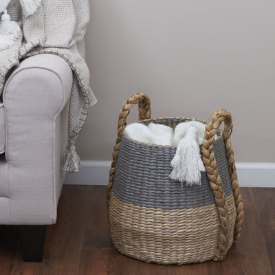 Armadi Two Tone Wicker Basket with Handles