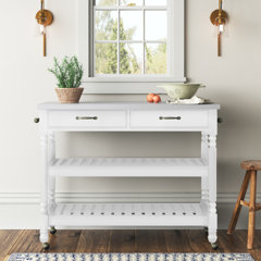 Farmhouse Rustic White Kitchen Islands Carts Birch Lane