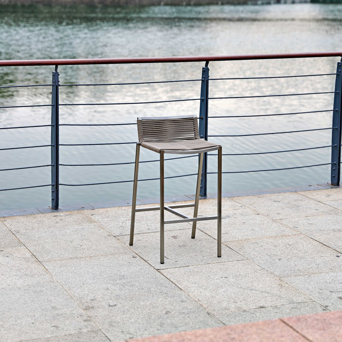 Orren Ellis Akaiyah Stainless Steel Patio Bar Stool Wayfair