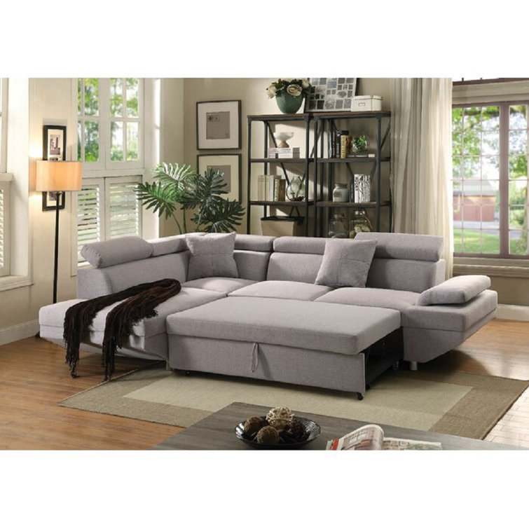 Orren Ellis Adrina 108" Wide Left Hand Facing Sleeper Sofa & Chaise Wayfair