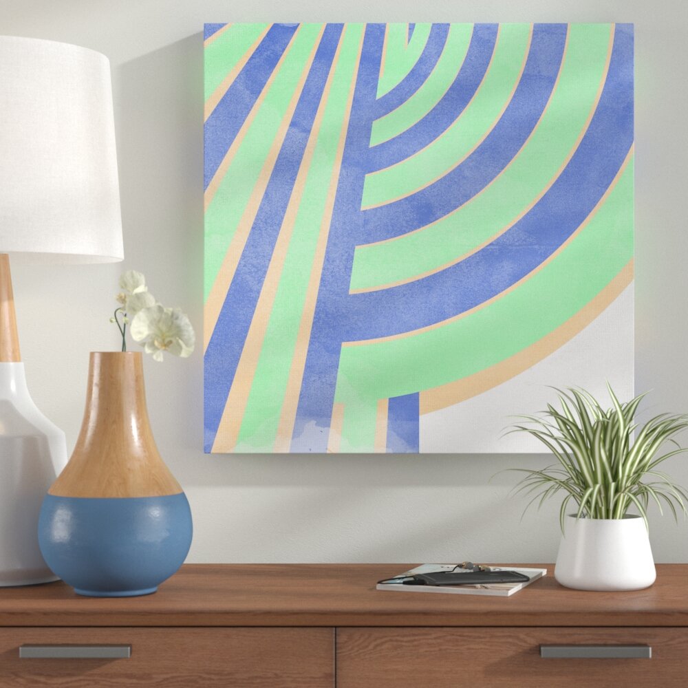 Oliver Pastel Pathways by Oliver Gal Wrapped Canvas Graphic