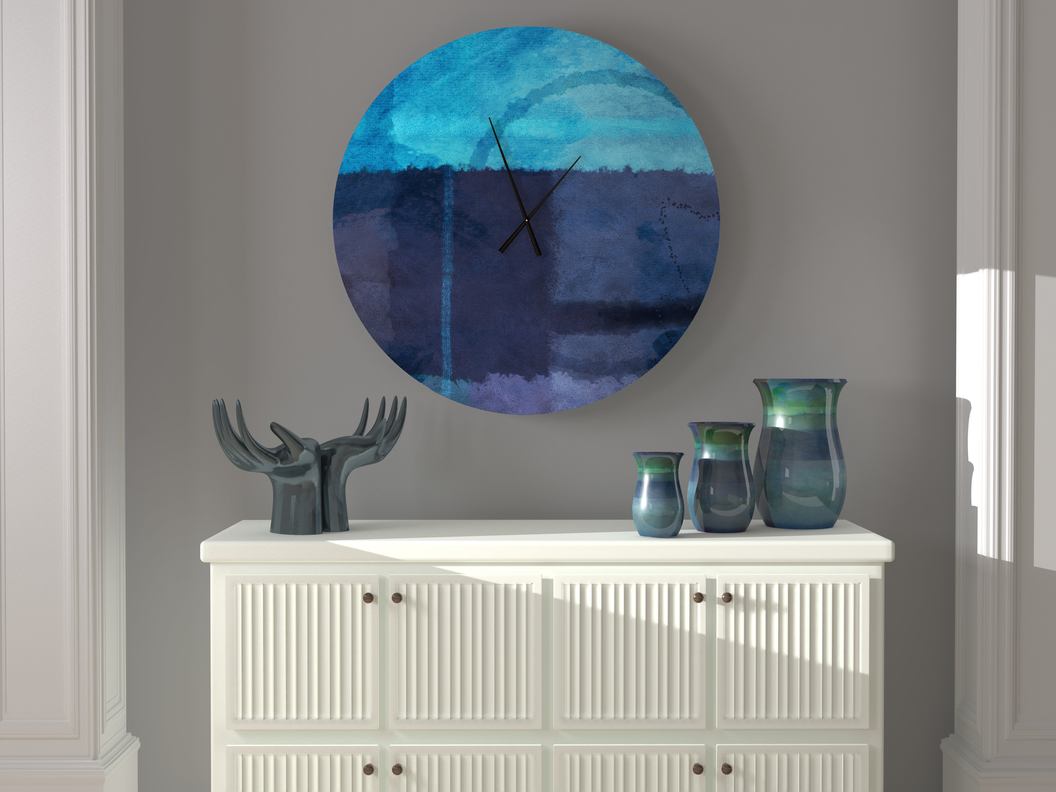 East Urban Home Oversized Niemann Wall Clock Wayfair