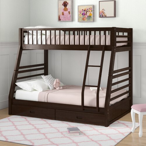 rafael twin over full bunk bed with storage