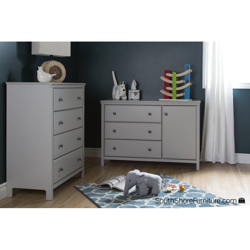 gray dresser changing table