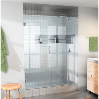 58 X 78 Hinged Frameless Shower Door Reviews Allmodern
