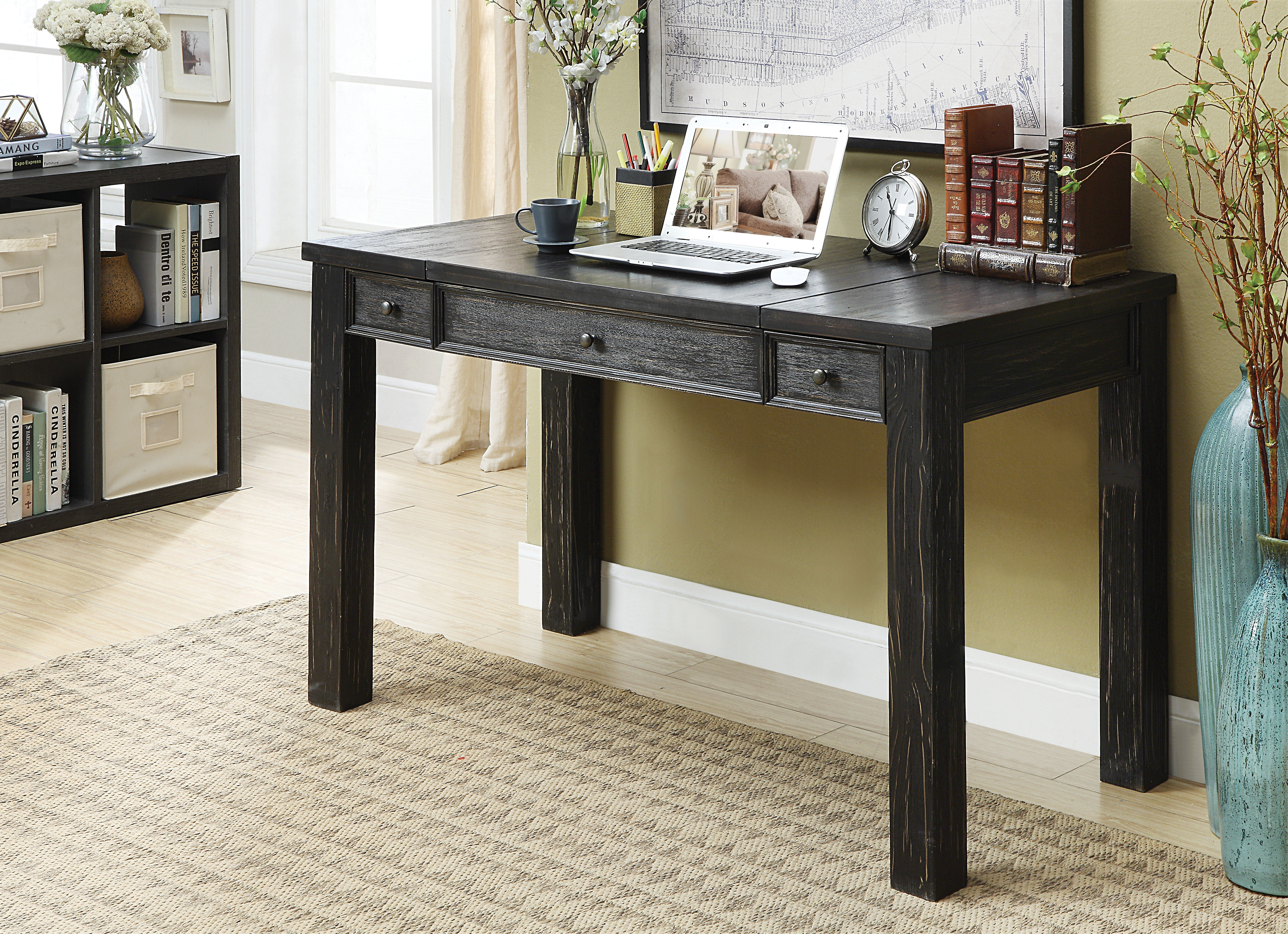 Gracie Oaks Gladstone Lift Top Writing Desk Wayfair