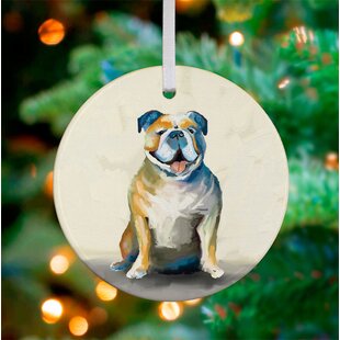 English Bulldog Resin Christmas Ornament