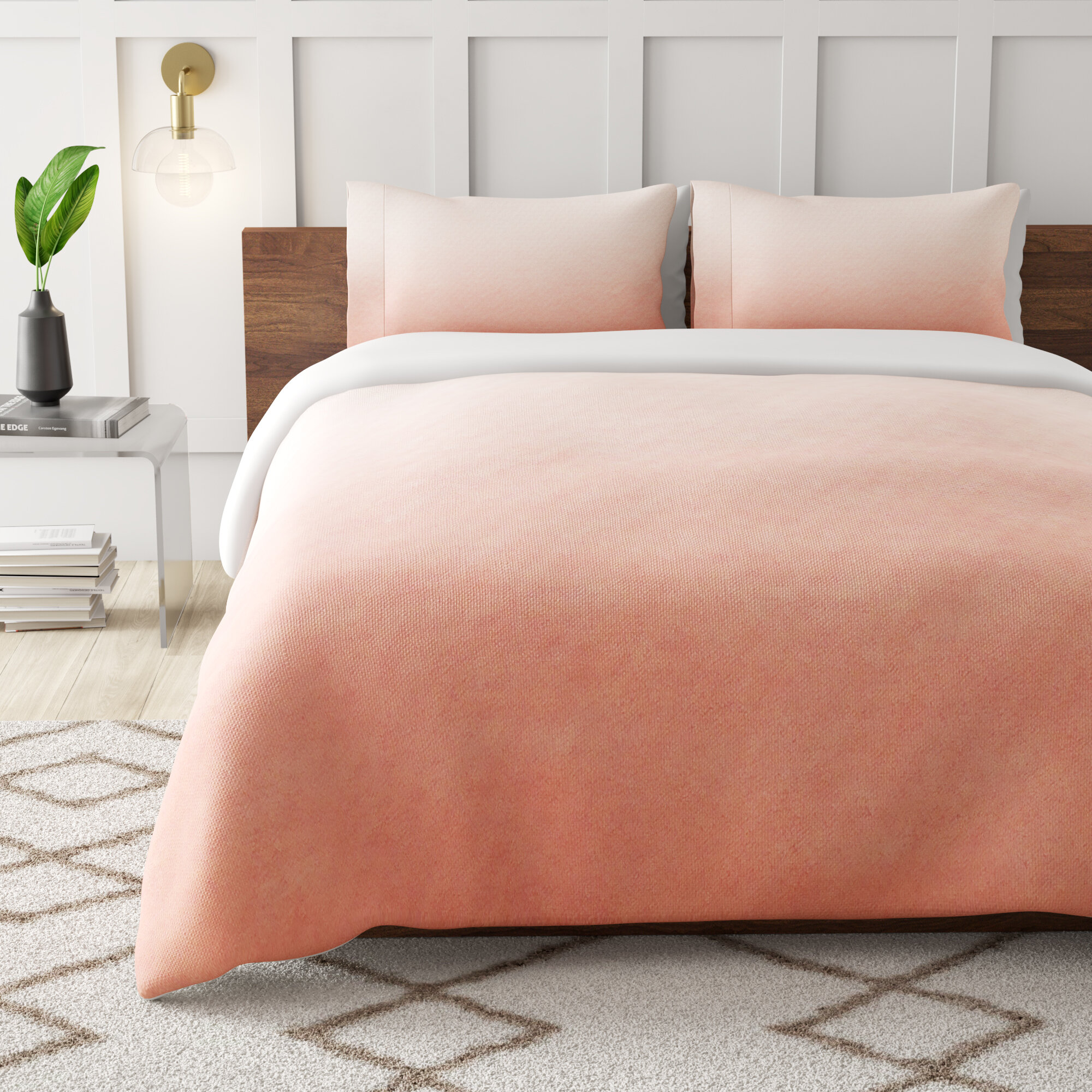 peachy duvet cover set