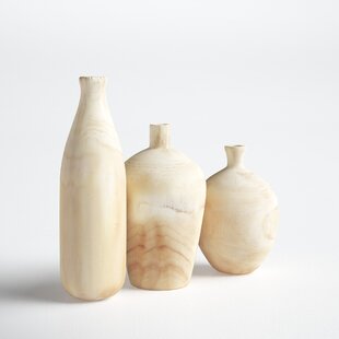 Ceramic Flower Vases for Home Decor Rustic Ideal Shelf Decor Table Decor GS17255S Beige, 6 Inch