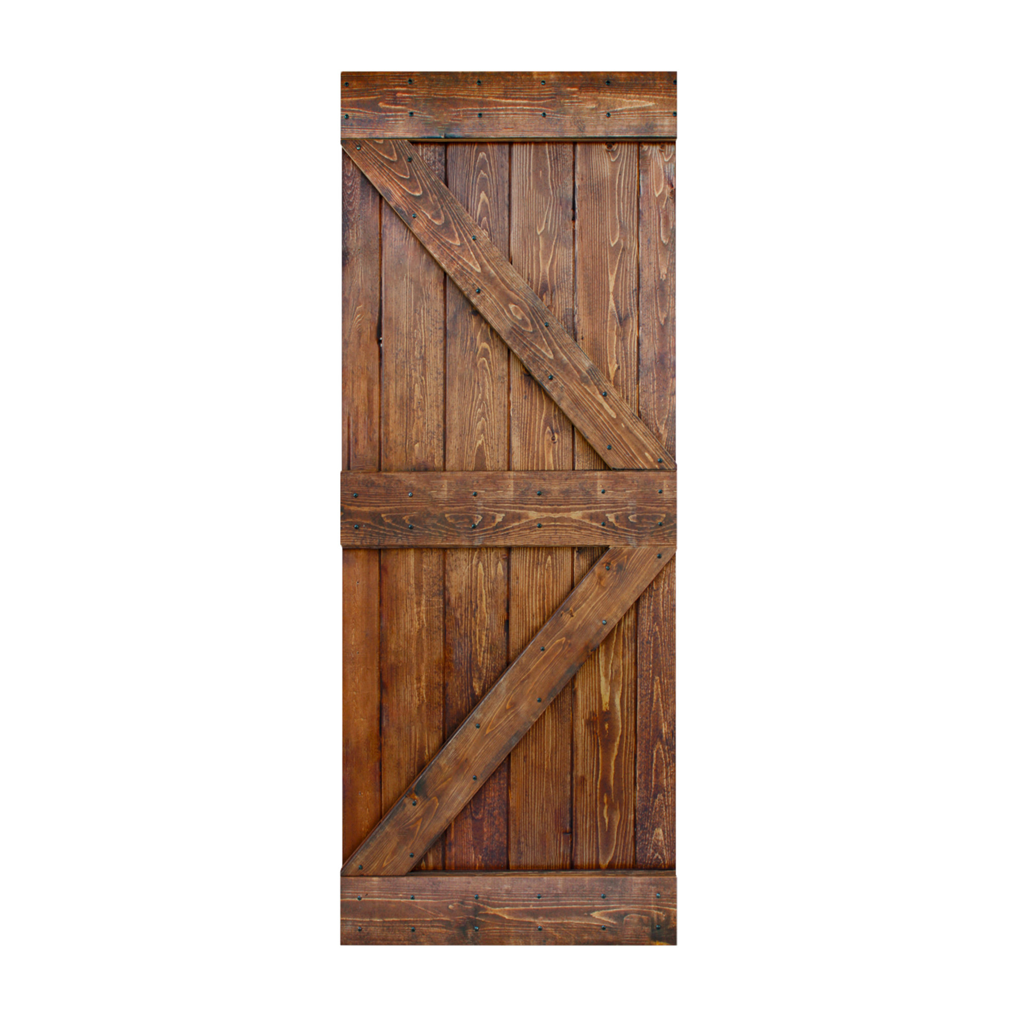 Mr Wood 42in X 84in K Series Diy Knotty Pine Wood Interior Sliding Barn Door Slab Walnut Wayfair Ca