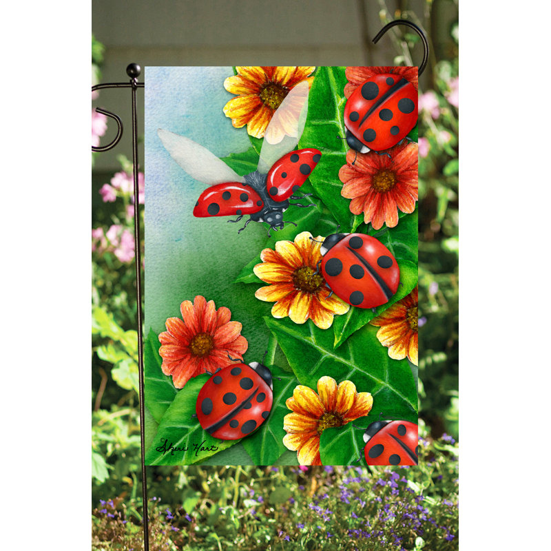 Flags Galore Decor And More Lady Bugs 2 Sided Polyester 18 X 12 In Garden Flag Wayfair