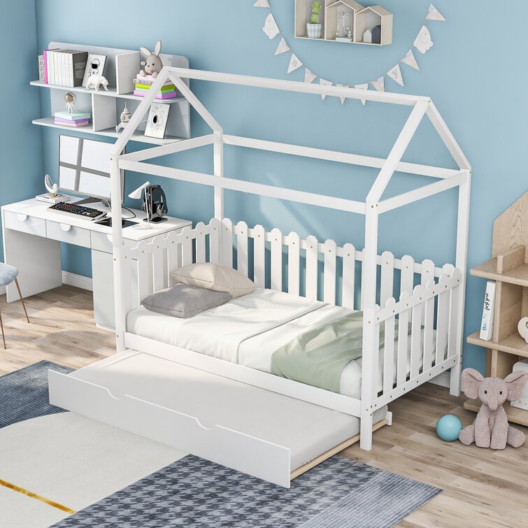 Viv + Rae Lorna Twin Canopy Bed with Trundle by Viv + Rae™ | Wayfair