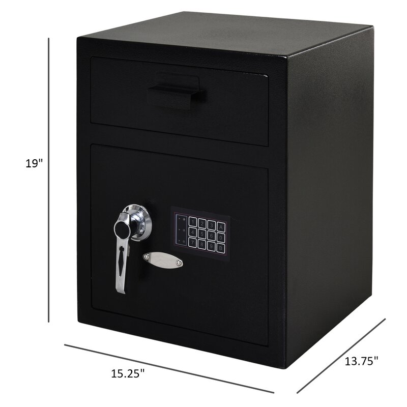 Homcom Digital Steel Security Safe With Dual Lock Wayfair