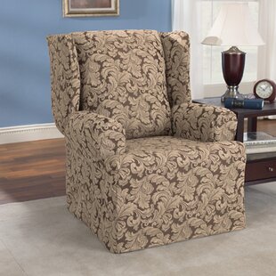 Scroll Classic T-Cushion Wingback Slipcover By Sure Fit