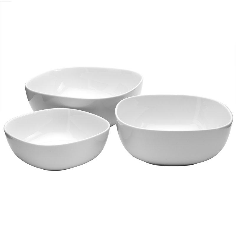 Olmead 3 Piece Porcelain Serving Bowl Set Reviews Joss Main