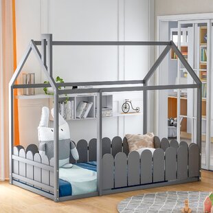 twin house bed with rails