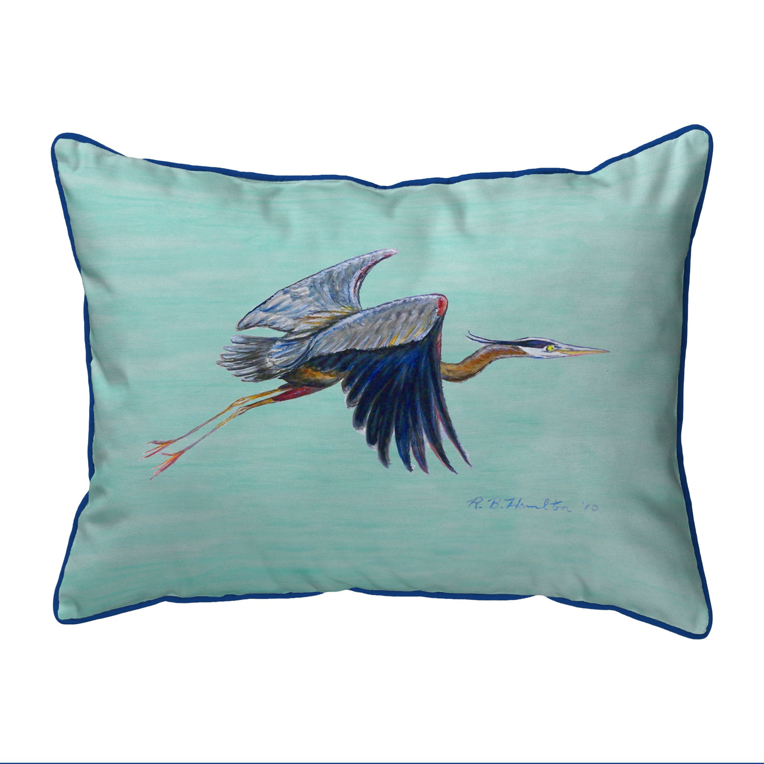 Betsy Drake Interiors Flying Heron Indoor Outdoor Lumbar Pillow Reviews Wayfair