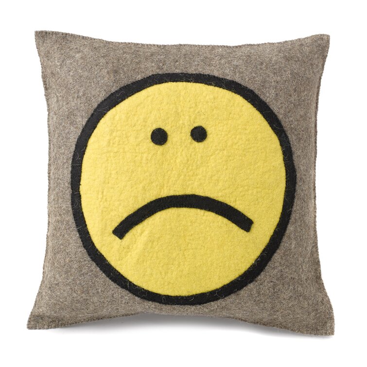 2 Sided Reversible Smiley Face Emotions Emoji Filled Cushion or Cushion Cover 