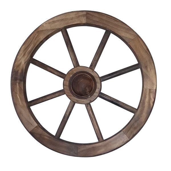 williston forge orava charred wagon wheel wall decor reviews wayfair