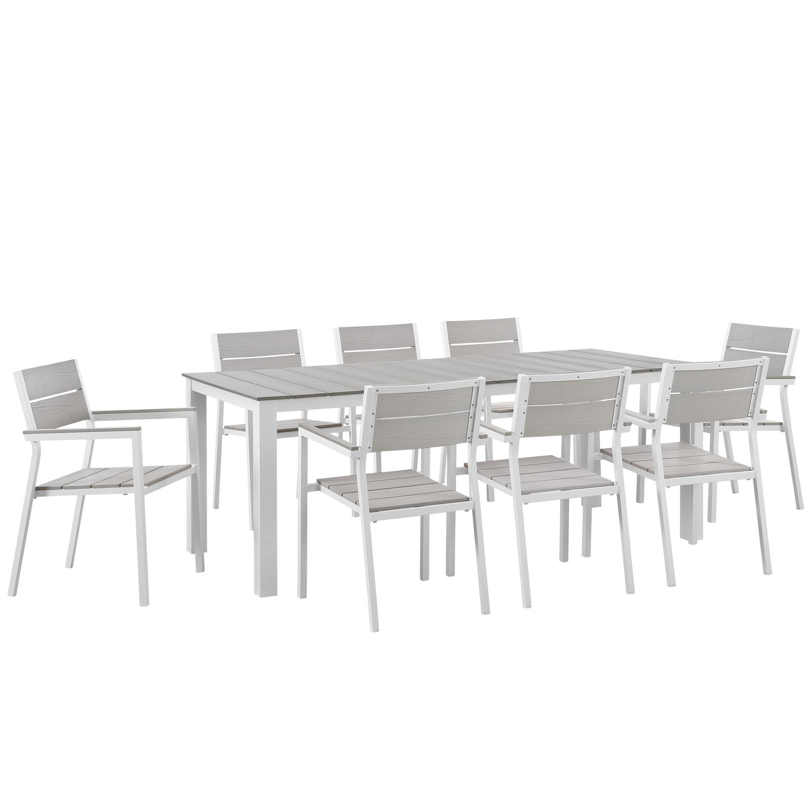 Windsor 9 Piece Outdoor Patio Dining Set Reviews Allmodern Trending Searches Curved Sofa