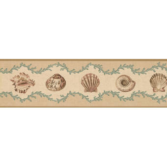 Highland Dunes Dunkirk Seashells 15 L X 7 W Abstract Wallpaper