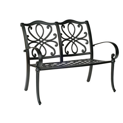 Holland Aluminum Garden Bench Woodard Frame Color Pewter Finish