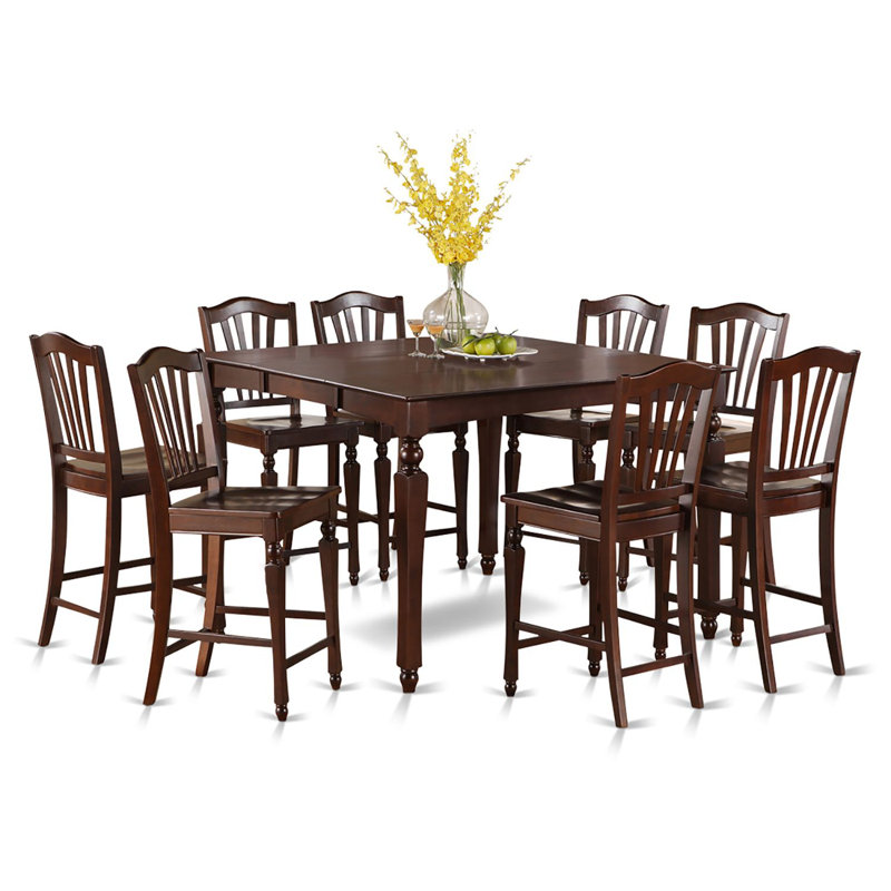 pic Square 9 Piece Counter Height Dining Set wayfair ca