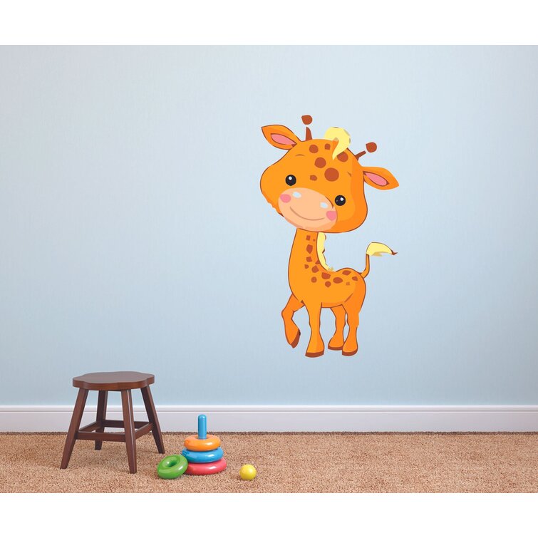 Cute baby Giraffe Colour Sticker wall Decal