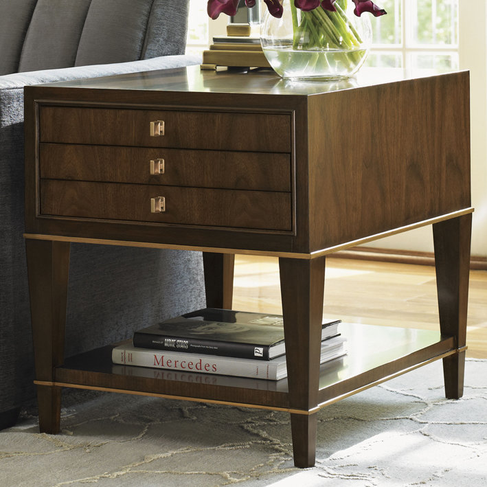Lexington Tower Place Solid Wood 3 - Drawer End Table ...