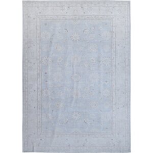 Hand-Knotted Blue Area Rug