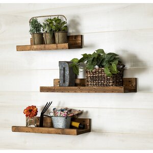 Dunlap Rustic 3 Piece Floating Shelf Set