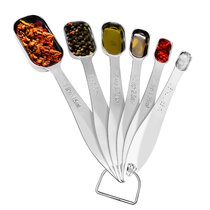6pcs/set Professional Set of Plastic Measuring Spoons Versatile Stackable Set