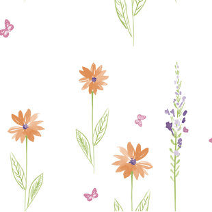 floral botanical kids wallpaper you