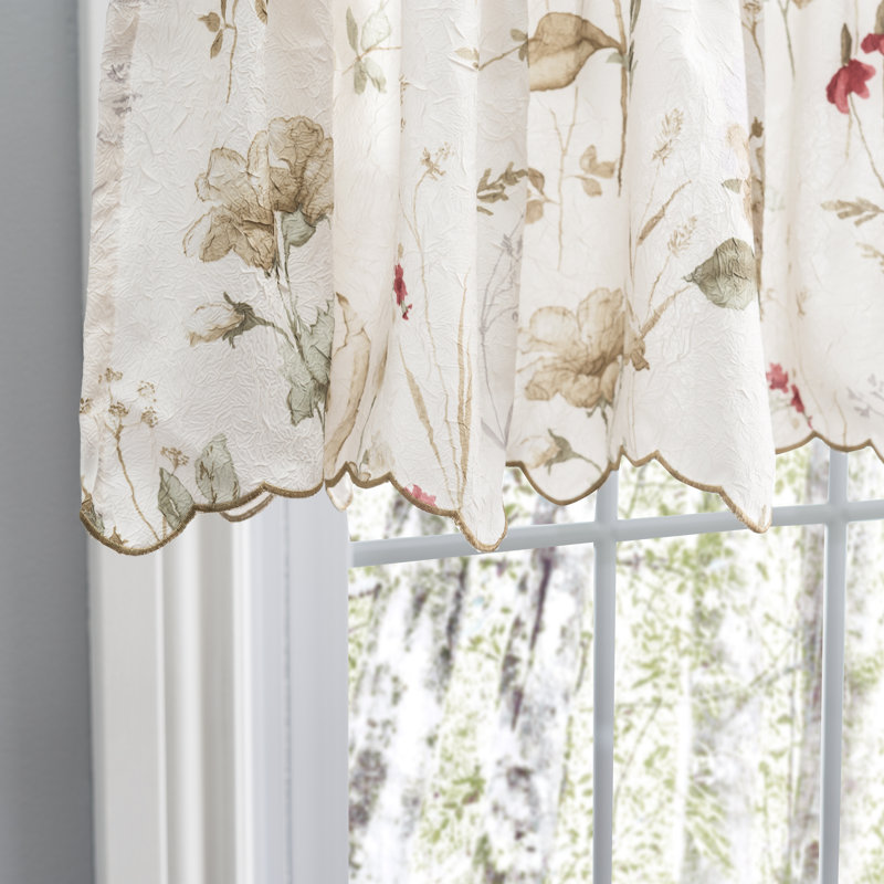 Rosalind Wheeler Maeda Crushed Taffeta 48 Window Valance Wayfair