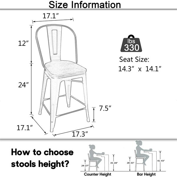 17 Stories Burney Counter & Bar Stool & Reviews | Wayfair