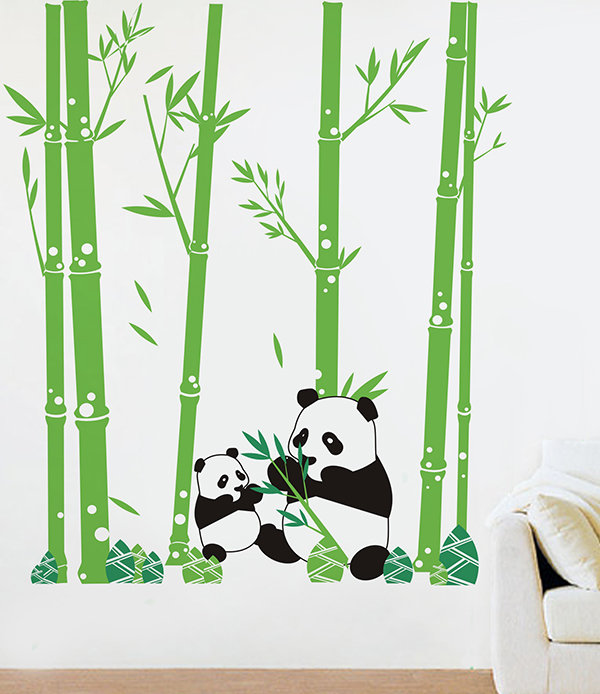 Pop Decors Pandas Love Bamboo Wall Decal Wayfair Pandas Love Bamboo Wall Decal