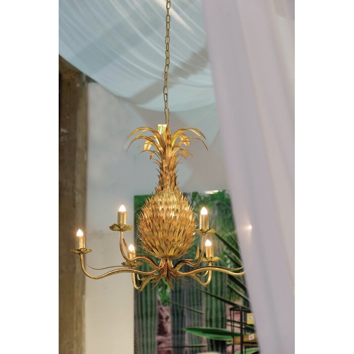 Aprie Pineapple 6 Light Chandelier