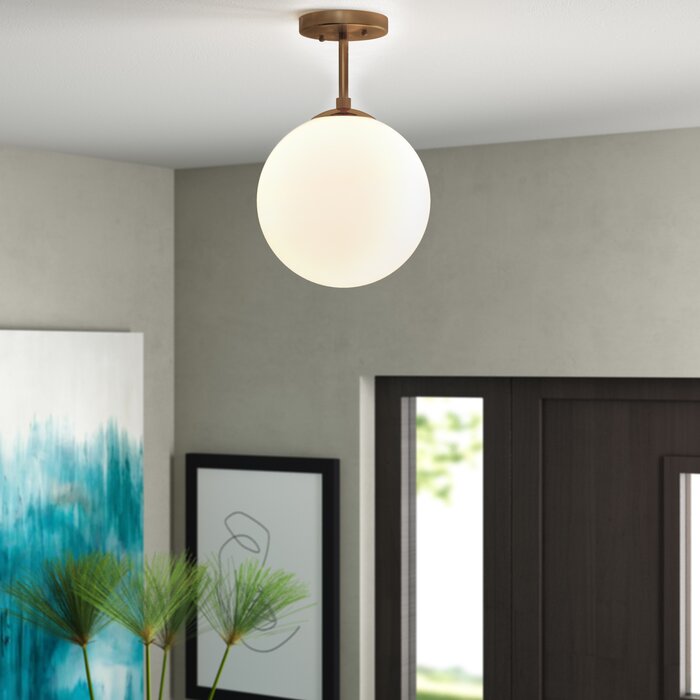 Eveleth 1 Light Semi Flush Mount