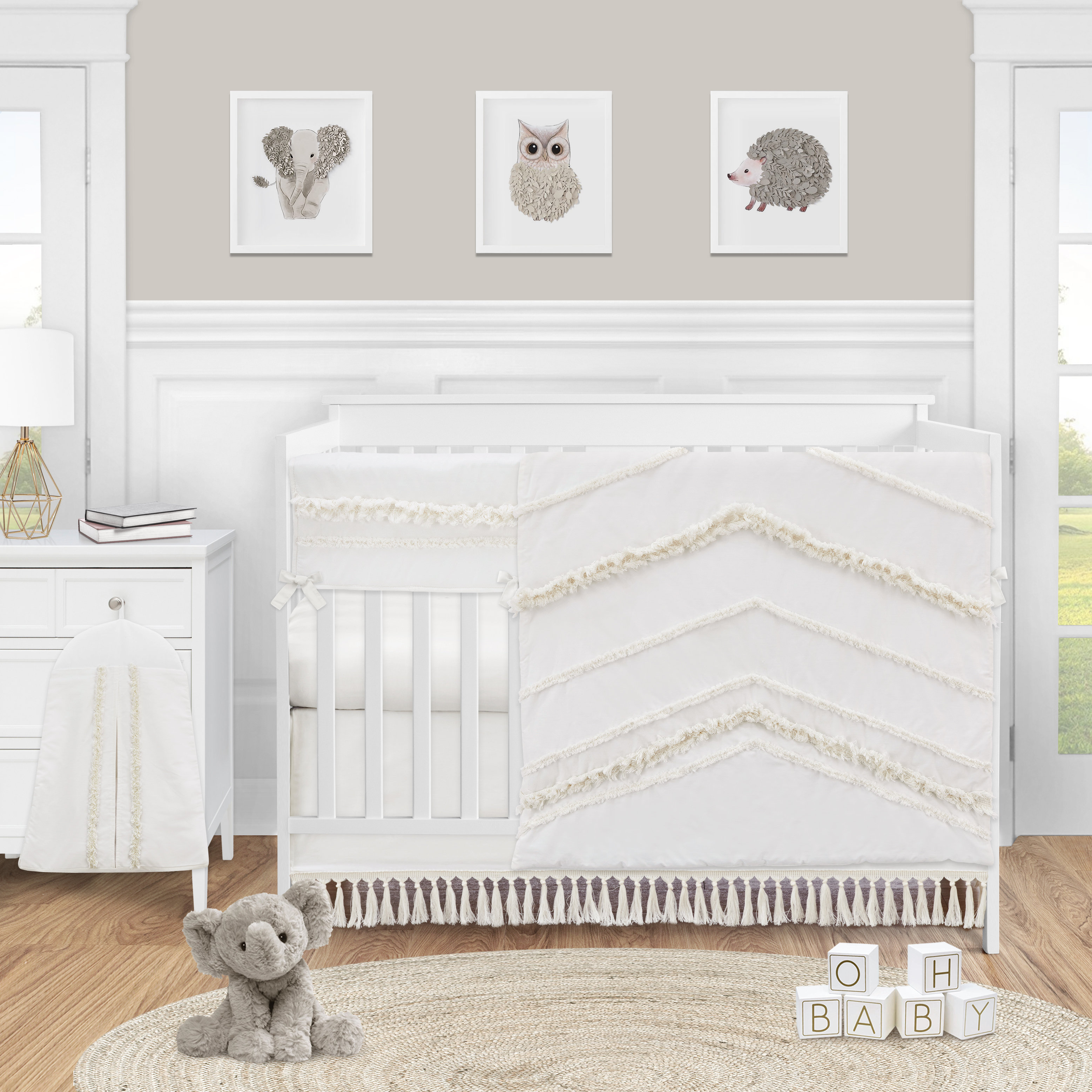 5 piece crib bedding set