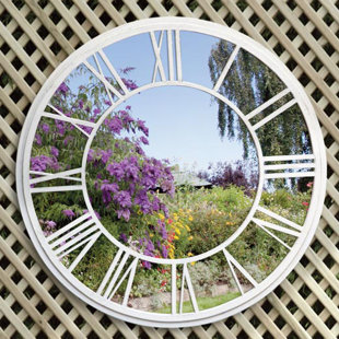 Outdoor Garden Wall Mirror Wayfair Co Uk Roman Numerals Garden Wall Mounted Mirror