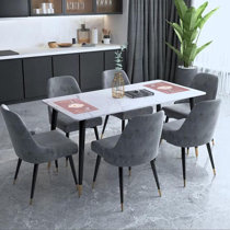 Easy to Wipe Off for Kitchen Dining Round Table Faux Leather Waterproof Table Mats Jovono Marble Round Placemats and Coasters