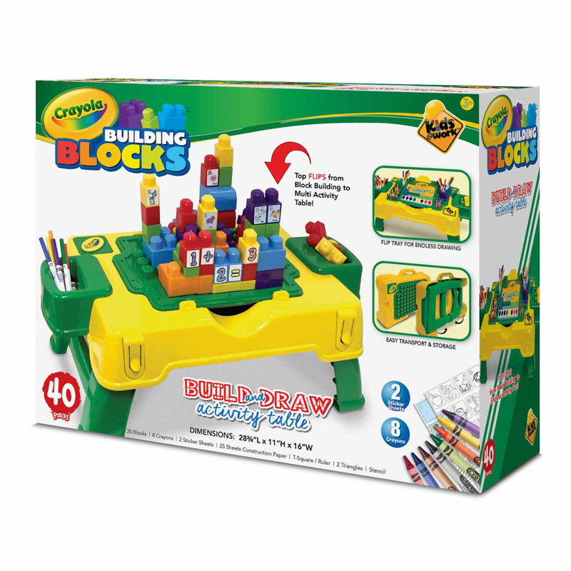crayola building blocks activity table