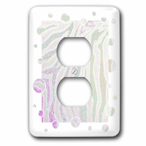 Zebra Design Decorative Duplex Outlet Cover Wall Plate