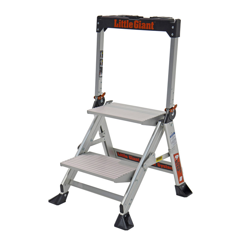 Little Giant Ladder Jumbo 2 Step 2 5 Ft Aluminum Step Ladder With
