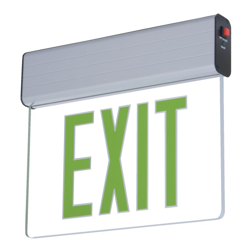 Cooper Lighting LLC Surface-Mounted Edge-Lit LED Exit Sign | Wayfair